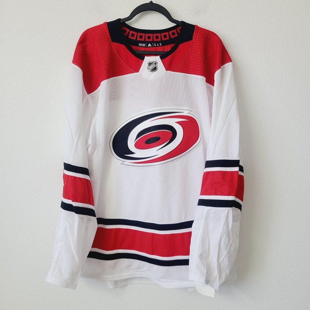Adidas NHL Carolina Hurricanes Made In Canada Authentic Jersey Size 56 White #1